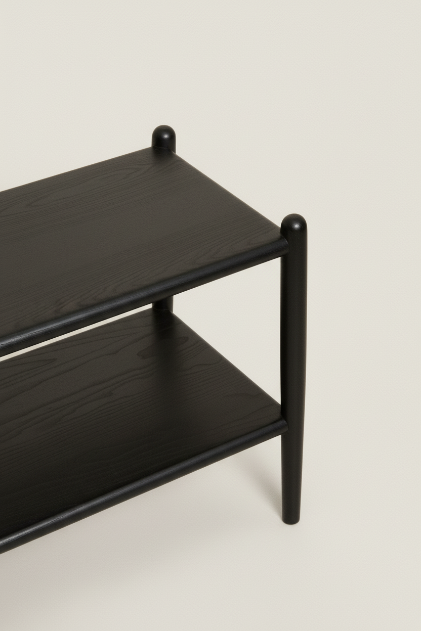 BROOKE BLACK OAK WOOD BENCH