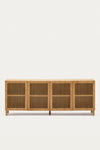 KIRA 4-DOOR SIDEBOARD IN SOLID OAK WOOD AND OAK VENEER