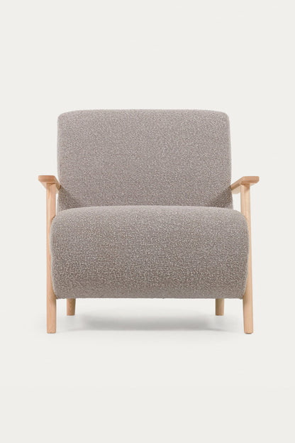 ALICICA ARMCHAIR IN LIGHT GREY BOUCLE