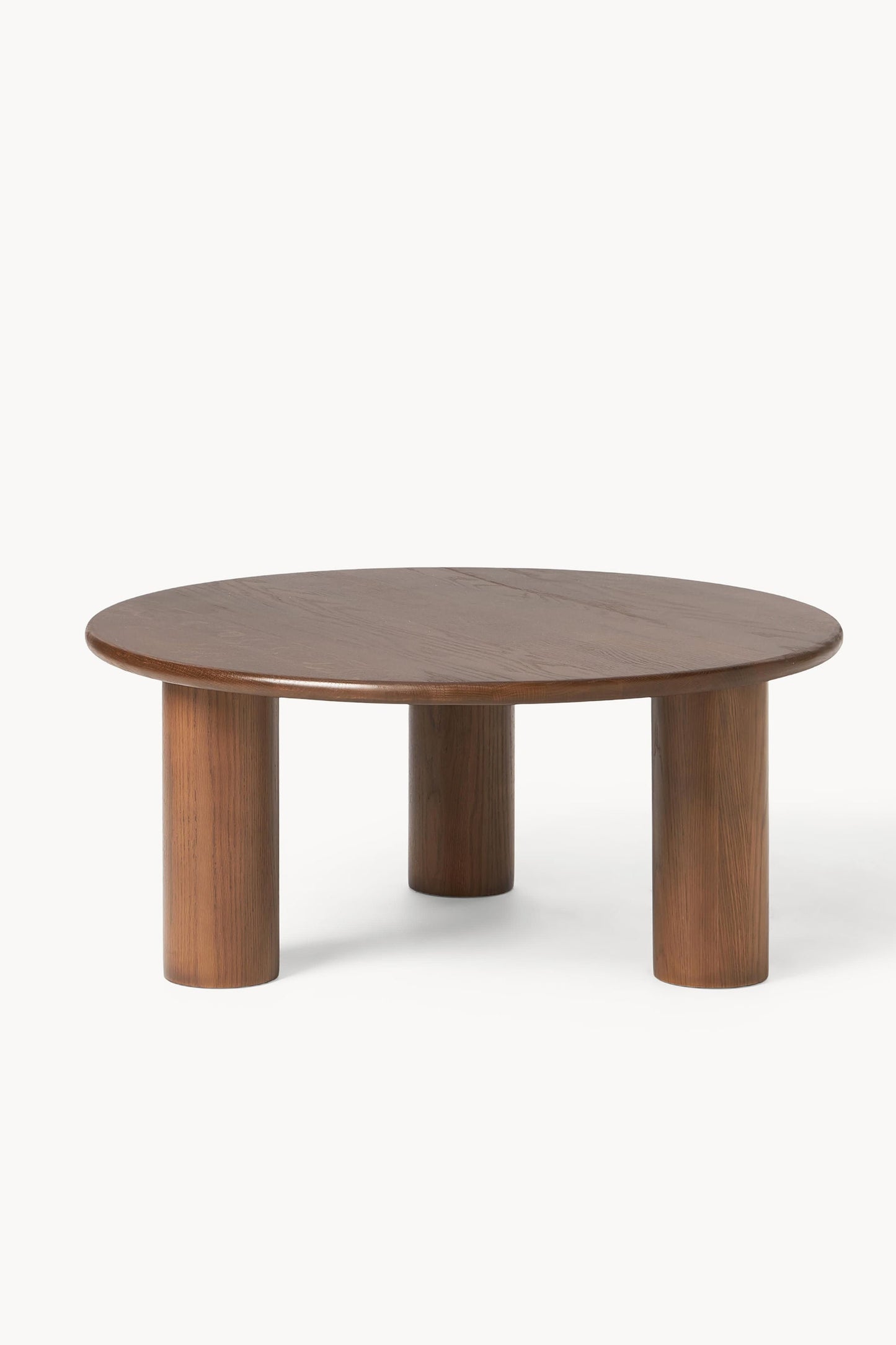 IVY BROWN OAK ROUND COFFEE TABLE