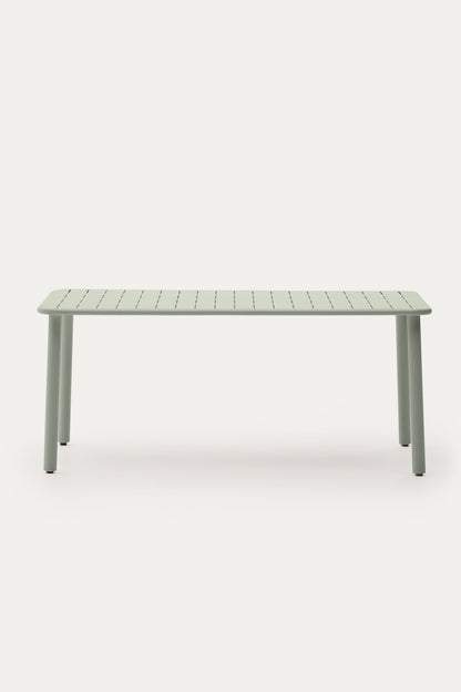 GAIA OUTDOOR TABLE IN TURQUOISE GALVANISED STEEL