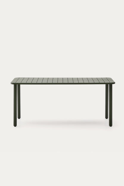 GAIA OUTDOOR TABLE IN GREEN GALVANISED STEEL