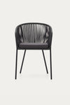 ARIANA BLACK ROPE CHAIR WITH GALVANISED STEEL LEGS