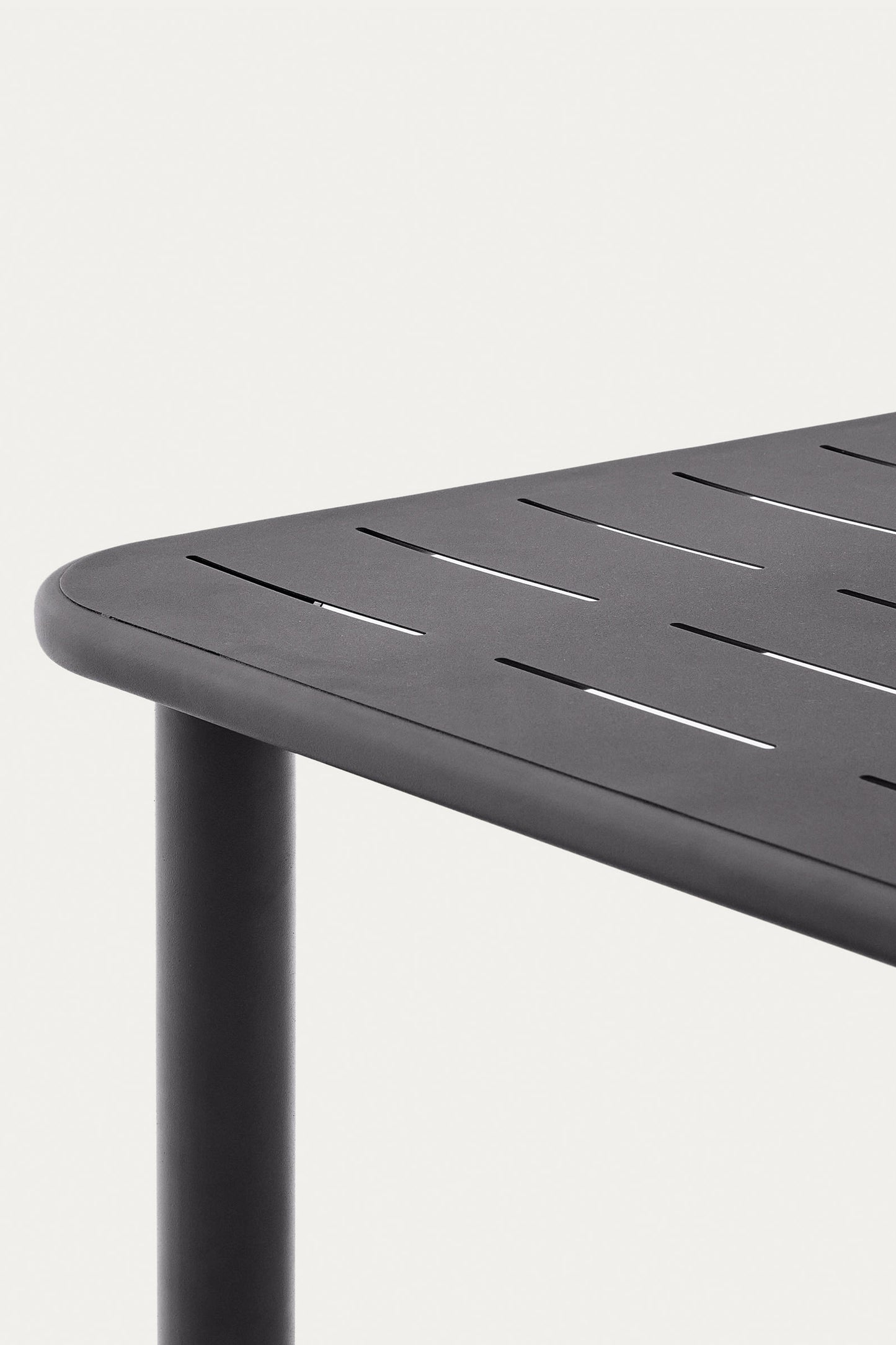 GAIA OUTDOOR TABLE IN DARK GREY GALVANISED STEEL