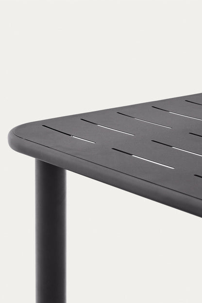 GAIA OUTDOOR TABLE IN DARK GREY GALVANISED STEEL
