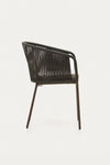 ARIANA GREEN ROPE CHAIR WITH GALVANISED STEEL LEGS