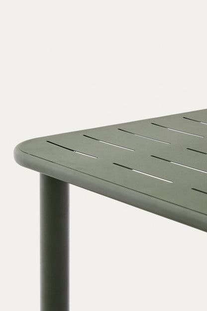 GAIA OUTDOOR TABLE IN GREEN GALVANISED STEEL
