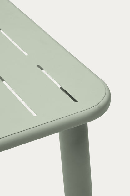 GAIA OUTDOOR TABLE IN TURQUOISE GALVANISED STEEL