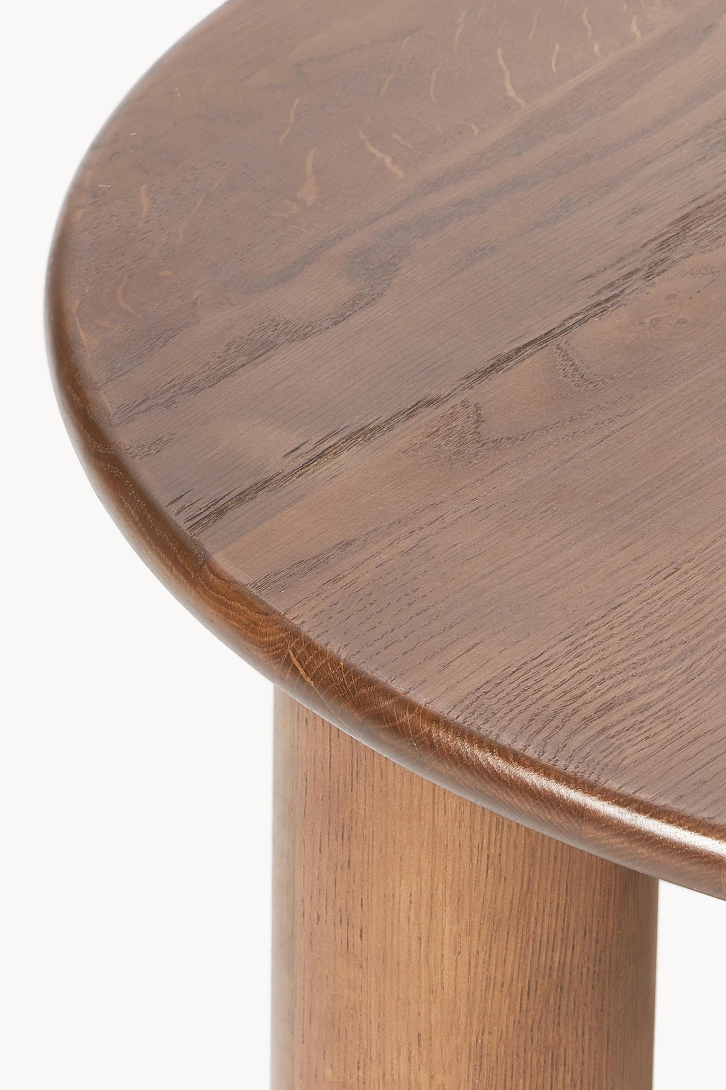 IVY BROWN OAK ROUND COFFEE TABLE