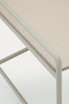 VERA ASH VENEER DESK WITH A BEIGE METAL STRUCTURE