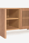KIRA 2-DOOR SHOE RACK IN SOLID OAK WOOD AND OAK VENEER