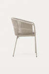 ARIANA WHITE ROPE CHAIR WITH GALVANISED STEEL LEGS