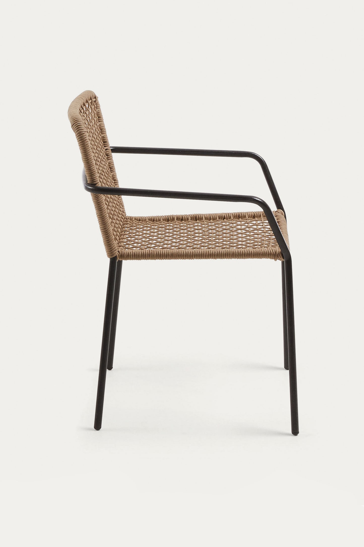 STELLA STACKABLE CHAIR IN BEIGE CORD WITH GALVANISED STEEL