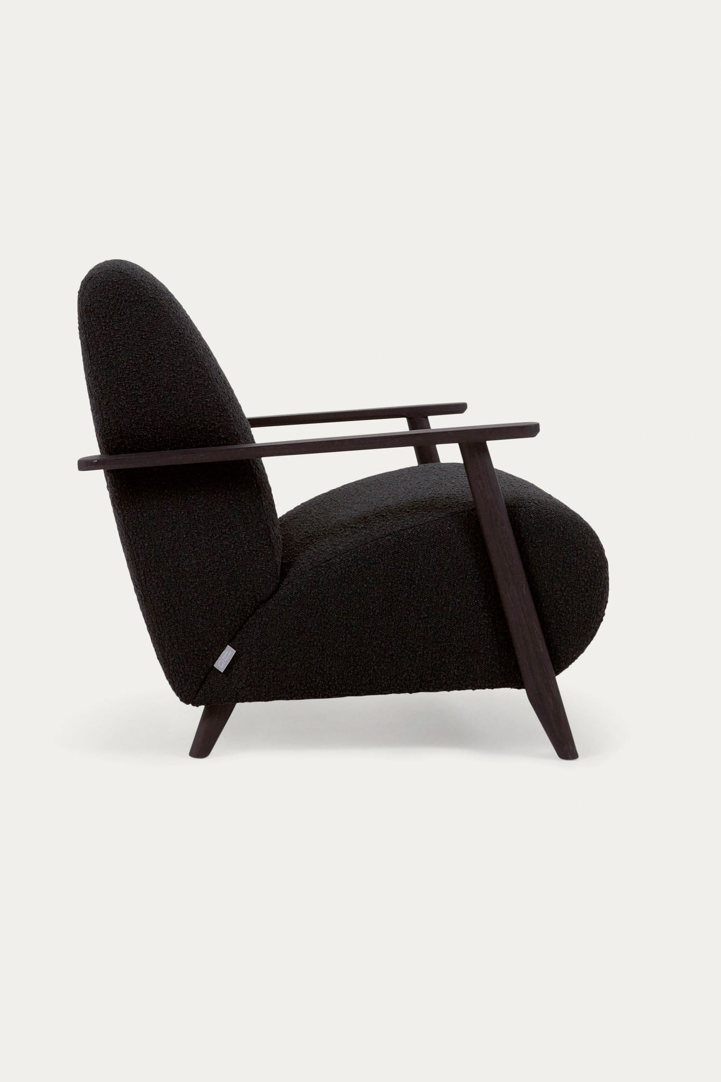 ALICICA ARMCHAIR IN BLACK FLEECE