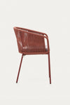 ARIANA RED ROPE CHAIR WITH GALVANISED STEEL LEGS