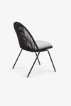 ANYA STACKABLE CHAIR IN BLACK CORD AND GALVANISED STEEL LEGS