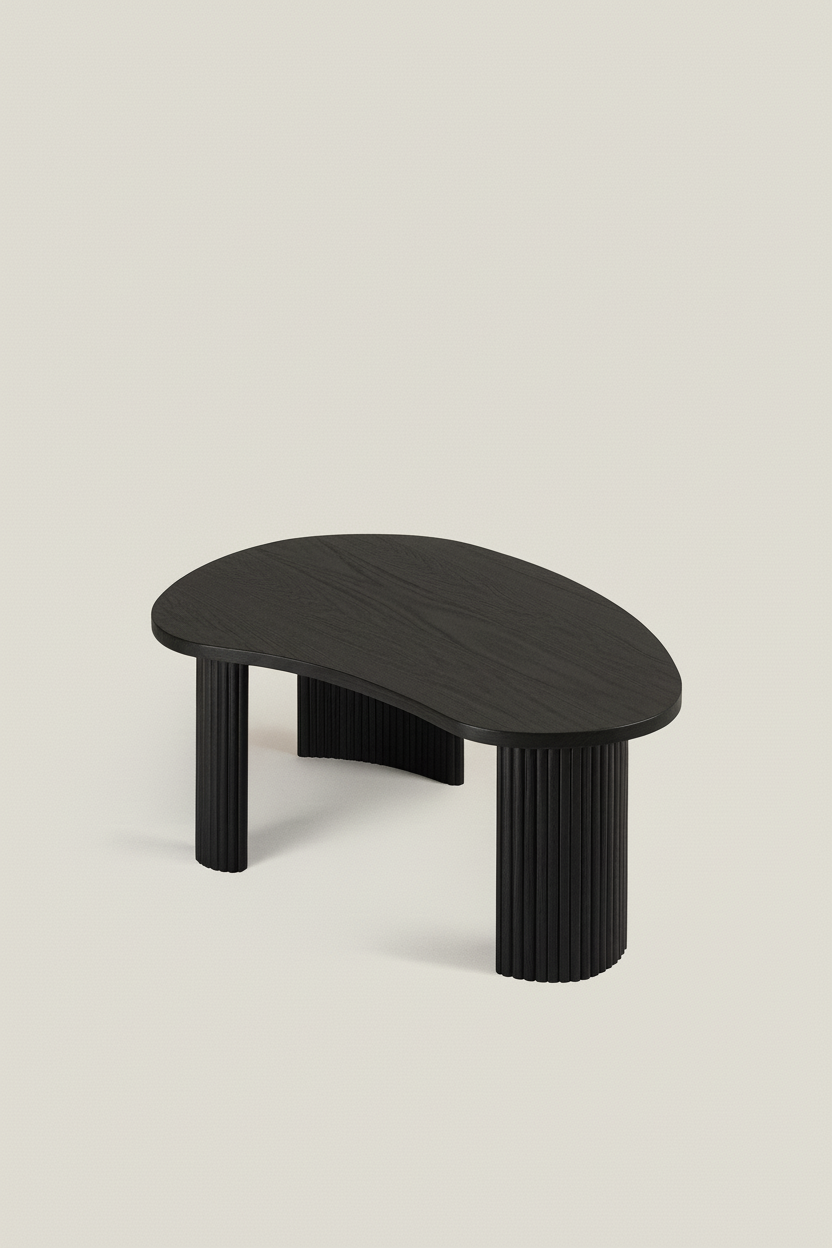 ALAIN NATURAL OAK COFFEE TABLE IN BLACK