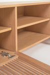 KIRA 2-DOOR TV STAND IN SOLID OAK WOOD AND OAK VENEER
