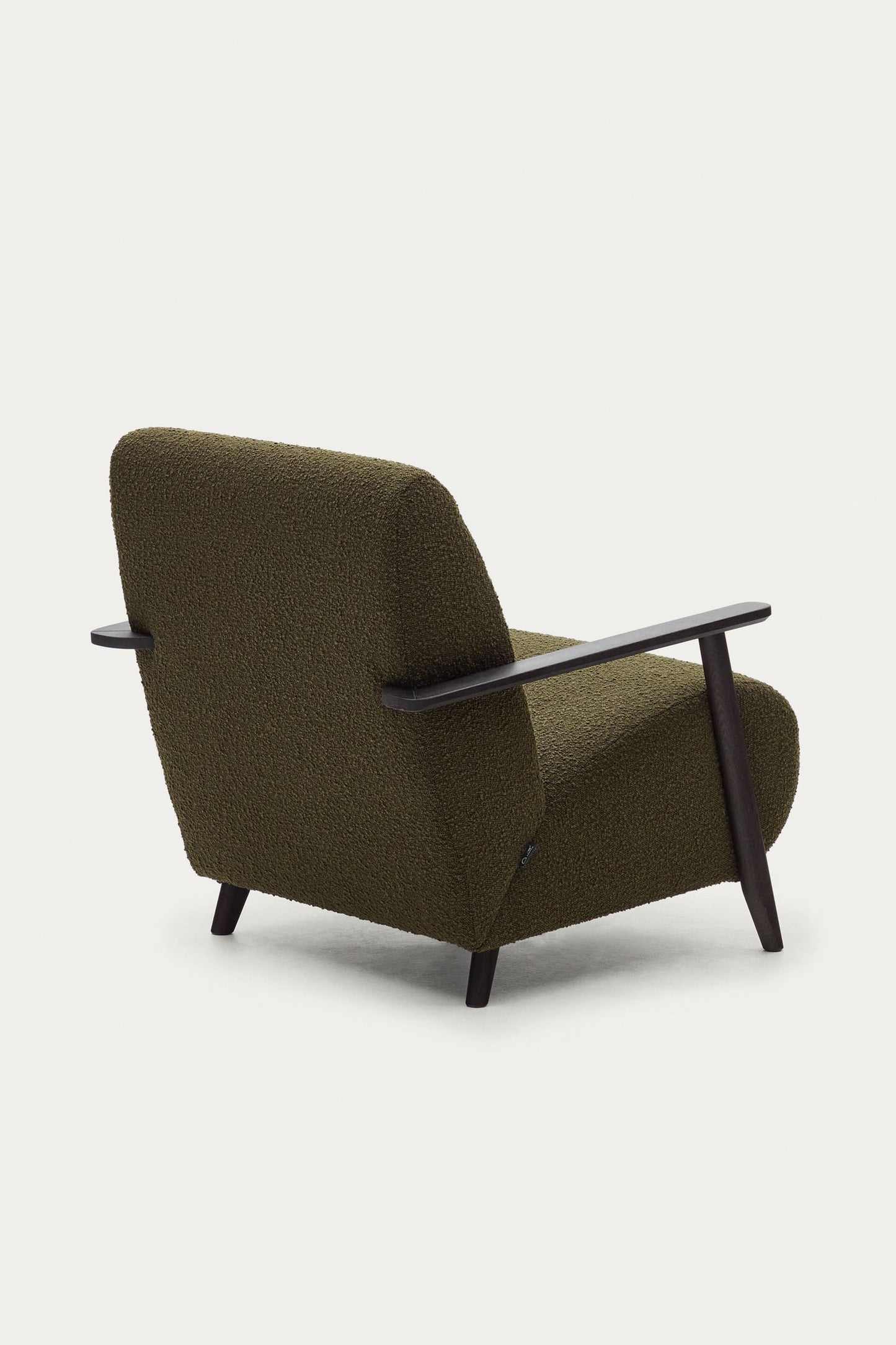 ALICICA ARMCHAIR IN Green BOUCLE AND BLACK FINISH