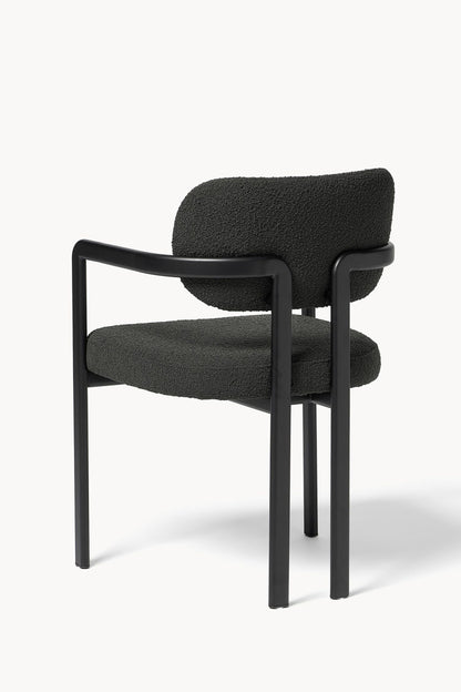 RUBY BLACK BOUCLÉ ARMCHAIR