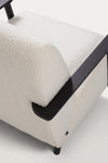 ALICICA ARMCHAIR IN WHITE BOUCLE AND BLACK FINISH