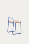 VERA ASH VENEER CHAIR WITH A BLUE METAL STRUCTURE