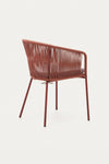 ARIANA RED ROPE CHAIR WITH GALVANISED STEEL LEGS