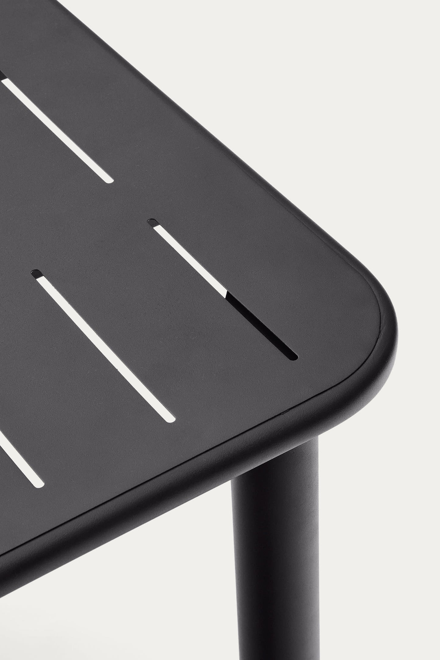 GAIA OUTDOOR TABLE IN DARK GREY GALVANISED STEEL