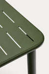GAIA OUTDOOR TABLE IN GREEN GALVANISED STEEL