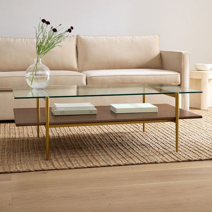 NOLA MID-CENTURY WALNUT COFFEE TABLE