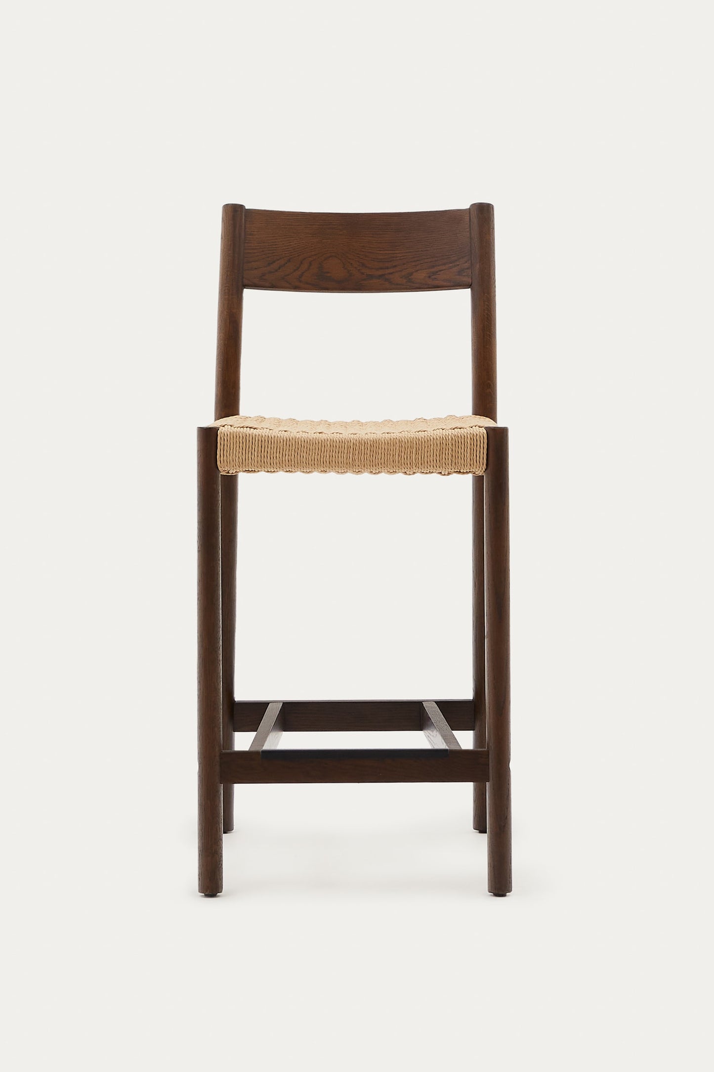 FIONA DARK BROWN OAK WOOD STOOL