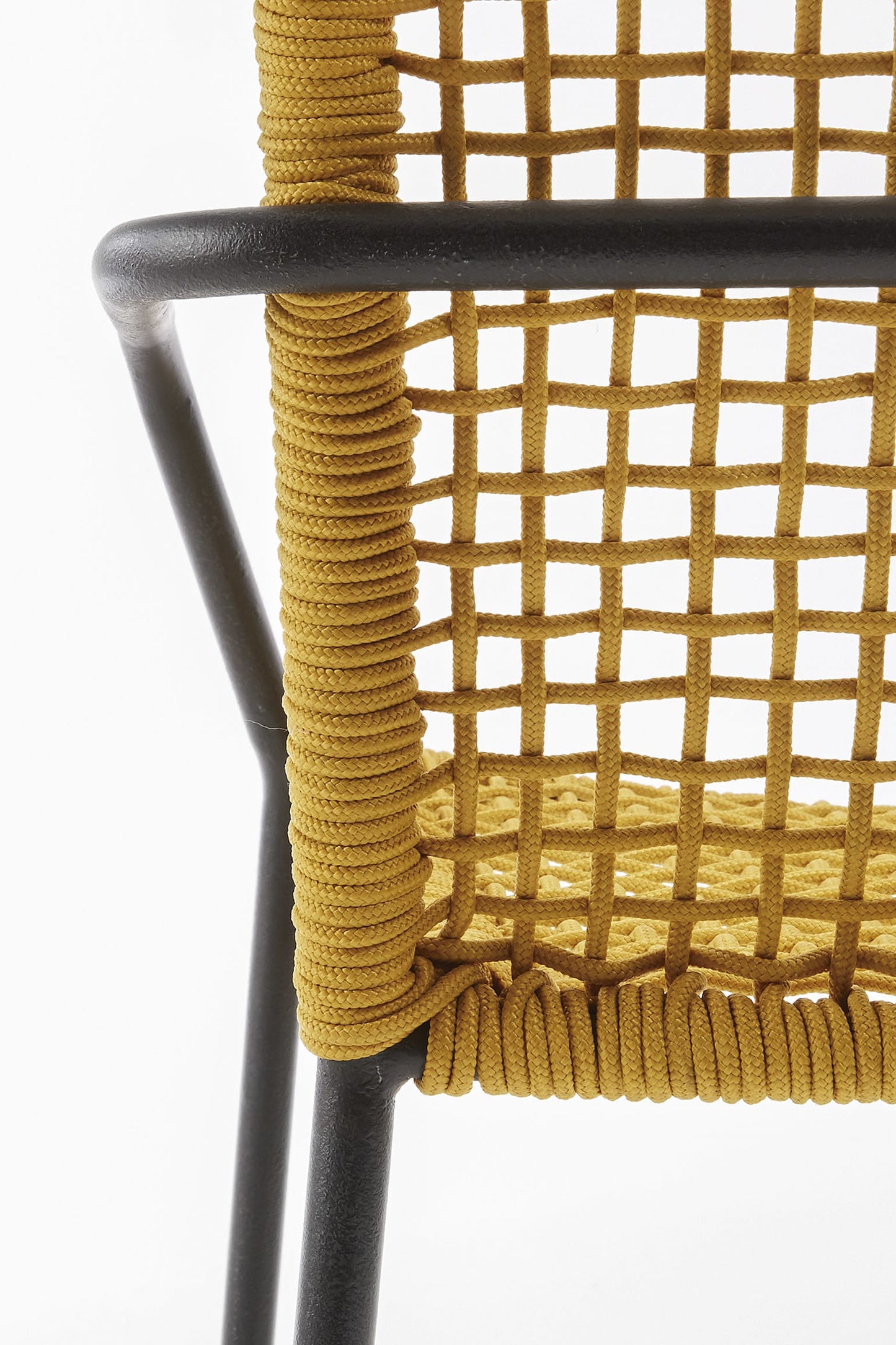 STELLA STACKABLE CHAIR IN MUSTARD CORD WITH GALVANISED STEEL