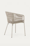 ARIANA WHITE ROPE CHAIR WITH GALVANISED STEEL LEGS