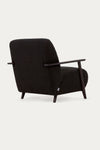 ALICICA ARMCHAIR IN BLACK FLEECE