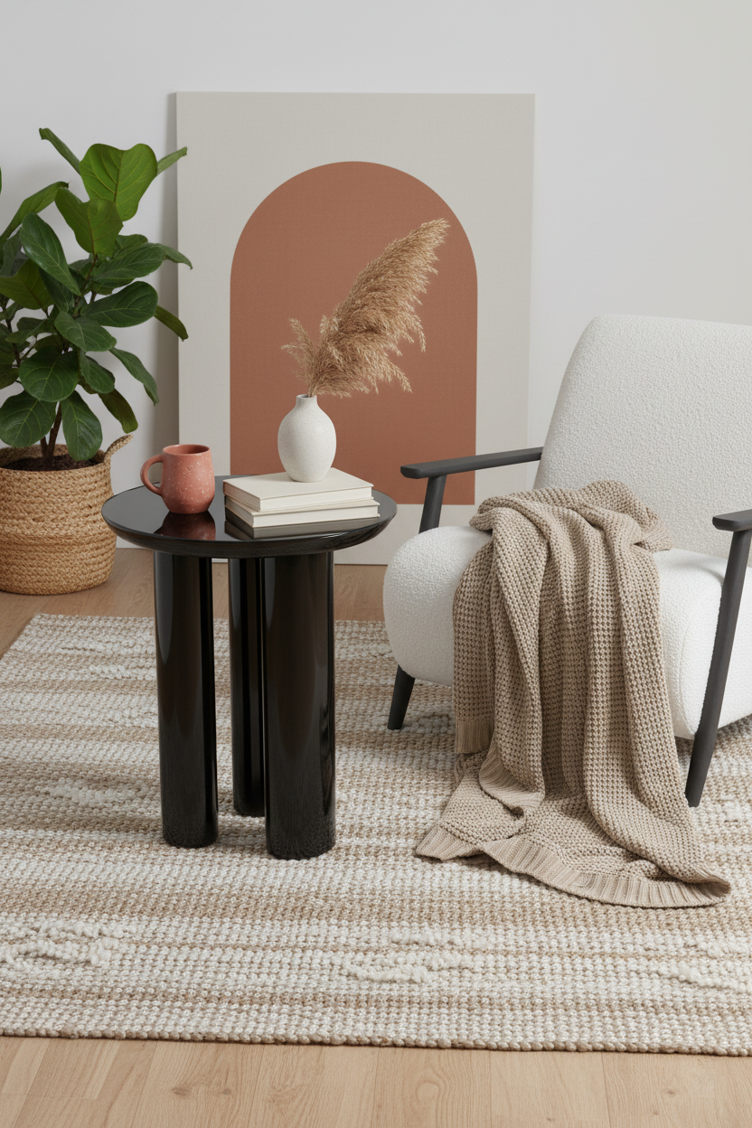 JA3 BLACK SIDE TABLE