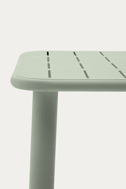 GAIA OUTDOOR TABLE IN TURQUOISE GALVANISED STEEL