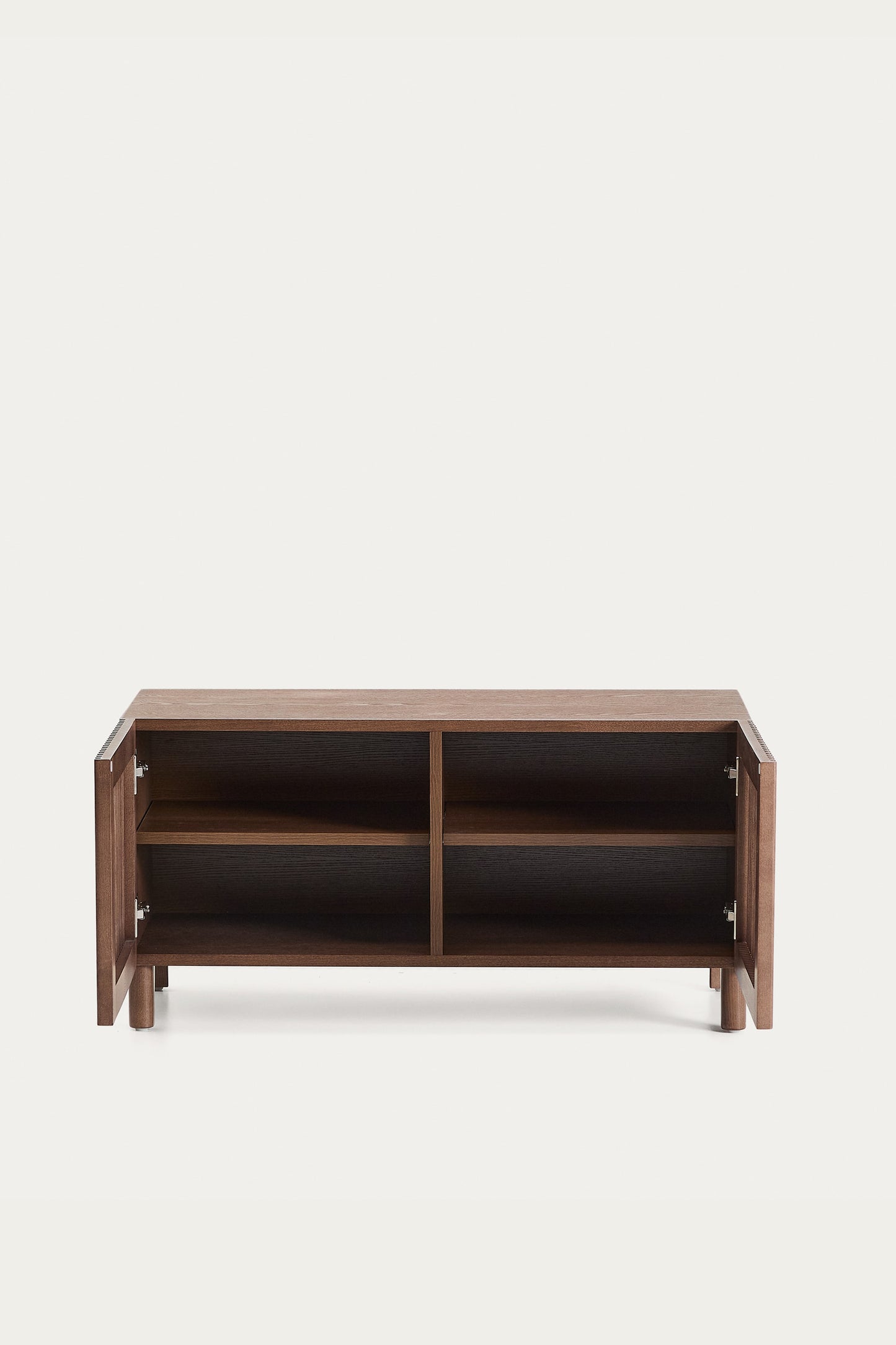 KIRA SHOE RACK IN OAK VENEER AND SOLID OAK WOOD WITH WALNUT FINISH