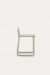 VERA ASH VENEER CHAIR WITH A BEIGE METAL STRUCTURE