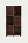 KIRA SHELF UNIT IN OAK VENEER AND SOLID OAK WOOD WITH WALNUT FINISH