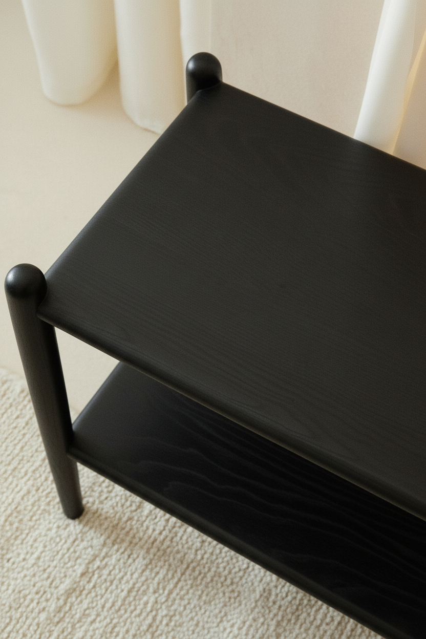 BROOKE BLACK OAK WOOD BENCH