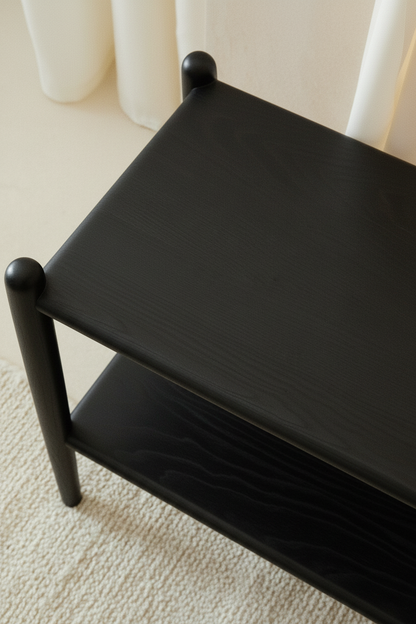 BROOKE BLACK OAK WOOD BENCH