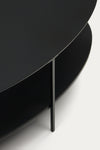 NOVA TEMPERED GLASS AND METAL COFFEE TABLE WITH A MATTE BLACK FINISH