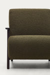 ALICICA ARMCHAIR IN Green BOUCLE AND BLACK FINISH