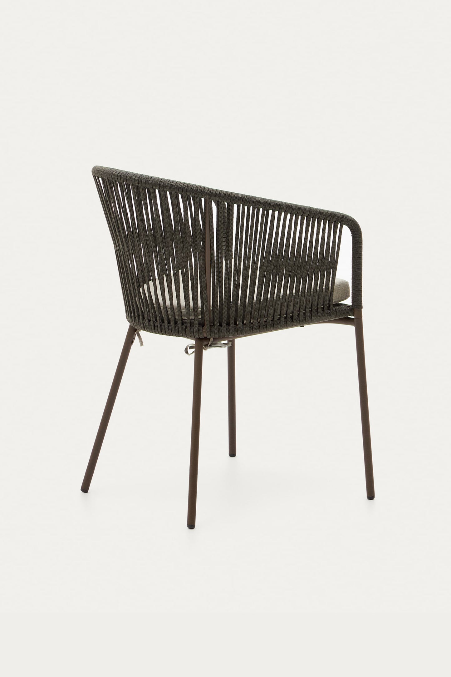 ARIANA GREEN ROPE CHAIR WITH GALVANISED STEEL LEGS