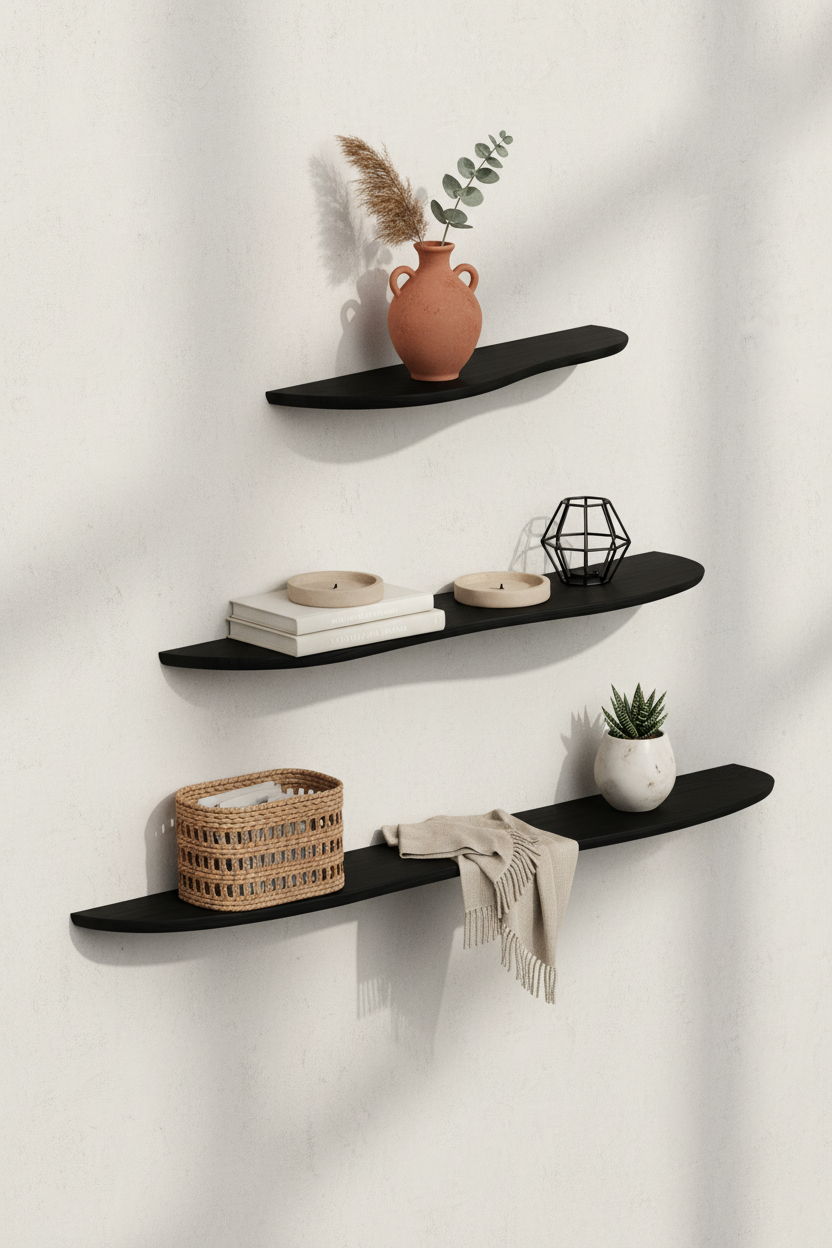 BLACK OAK WOOD SHELF
