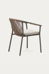 AVERY STACKABLE CHAIR IN METAL AND BROWN CORD