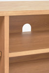 KIRA 2-DOOR TV STAND IN SOLID OAK WOOD AND OAK VENEER