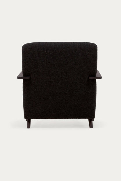 ALICICA ARMCHAIR IN BLACK FLEECE