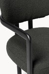 RUBY BLACK BOUCLÉ ARMCHAIR