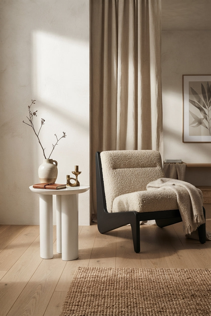 JA3 WHITE SIDE TABLE